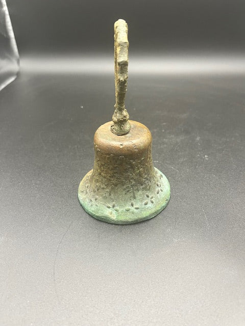 Antique Bronze Hand Bell Mexican Spanish Colonial Mission 1818